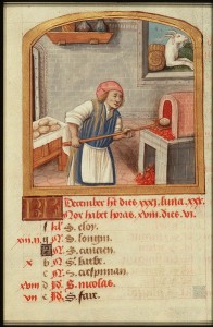 Mittelalterliche Darstellung eines Bäckers