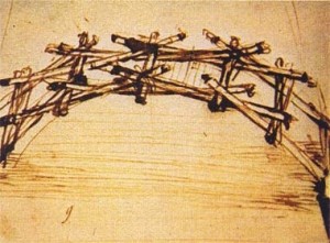 Entwurf einer Brücke von Leonardo da Vinci - Quelle: Wikipedia