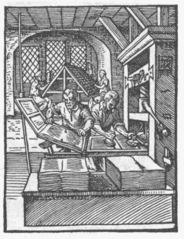 Buchdruck im 16. Jahrhundert (Quelle: Wikipedia)