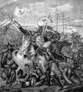 Alexander Newski im Kampf gegen die Schweden, a.D. 1240 (Quelle: Wikipedia)