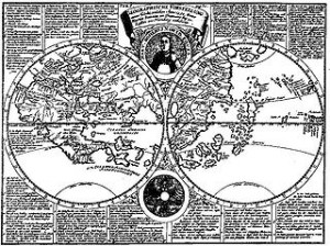 Projektion des Behaim'schen Erdapfels, 1492 (Quelle: Wikimedia)