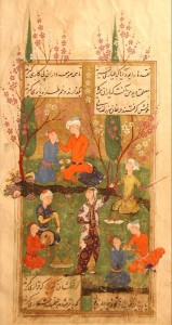 Diwan von Hafiz, Miniaturmalerei, Persien, 1585
(Quelle: Wikipedia)
