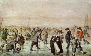 Das Gemälde IJsvermaak -Eisvergnügen- von Hendrick Avercamp
(Quelle: Wikipedia)