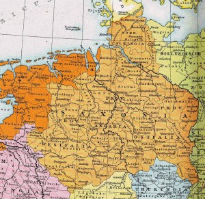 Heiliges Roemisches Reich um 1000 - Herzogtum Sachsen
Aus "Allgemeiner historischer Handatlas" von 1886
Quelle: Wikipedia