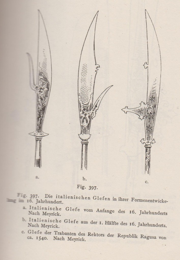 Darstellung aus "Handbuch der Waffenkunde" von Wendelin Boeheim (Verlag E.A. Seemann, Leipzig 1890)