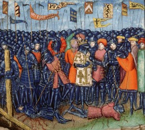Schlacht bei Hattin, Darstellung aus dem 15. Jahrhundert (Quelle: Wikipedia)