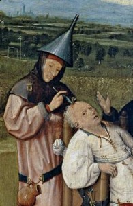 Hieronymus Bosch (1450-1516)
Entfernung des Wahnsinnsteins
Quelle: Wikipedia