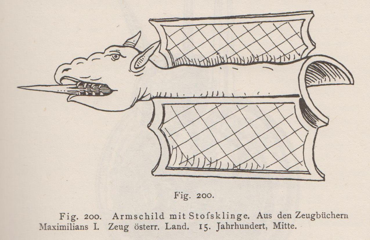 Darstellung aus “Handbuch der Waffenkunde” von Wendelin Boeheim (Verlag E.A. Seemann, Leipzig 1890)