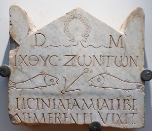 Grabstele der Licinia Amias; frühes 3. Jahrhundert; Vatikanische Nekropole; Rom